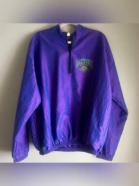 Vintage 90s Daytona Beach Windbreaker 1/2 Zip Iridescent Surf Style One Size